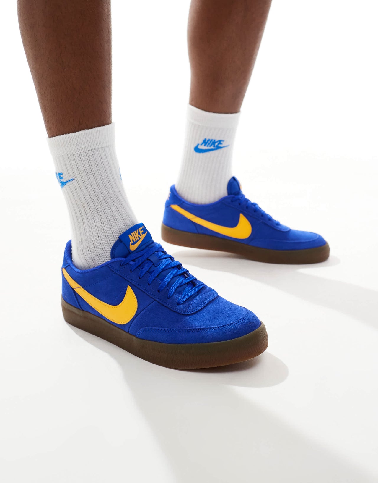 Nike Killshot 2 leather trainers in blue and yellow