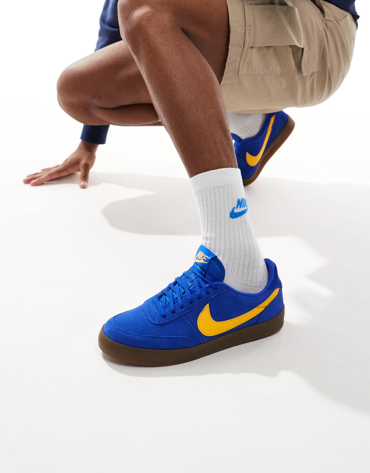 Nike Killshot 2 leather trainers in blue and yellow