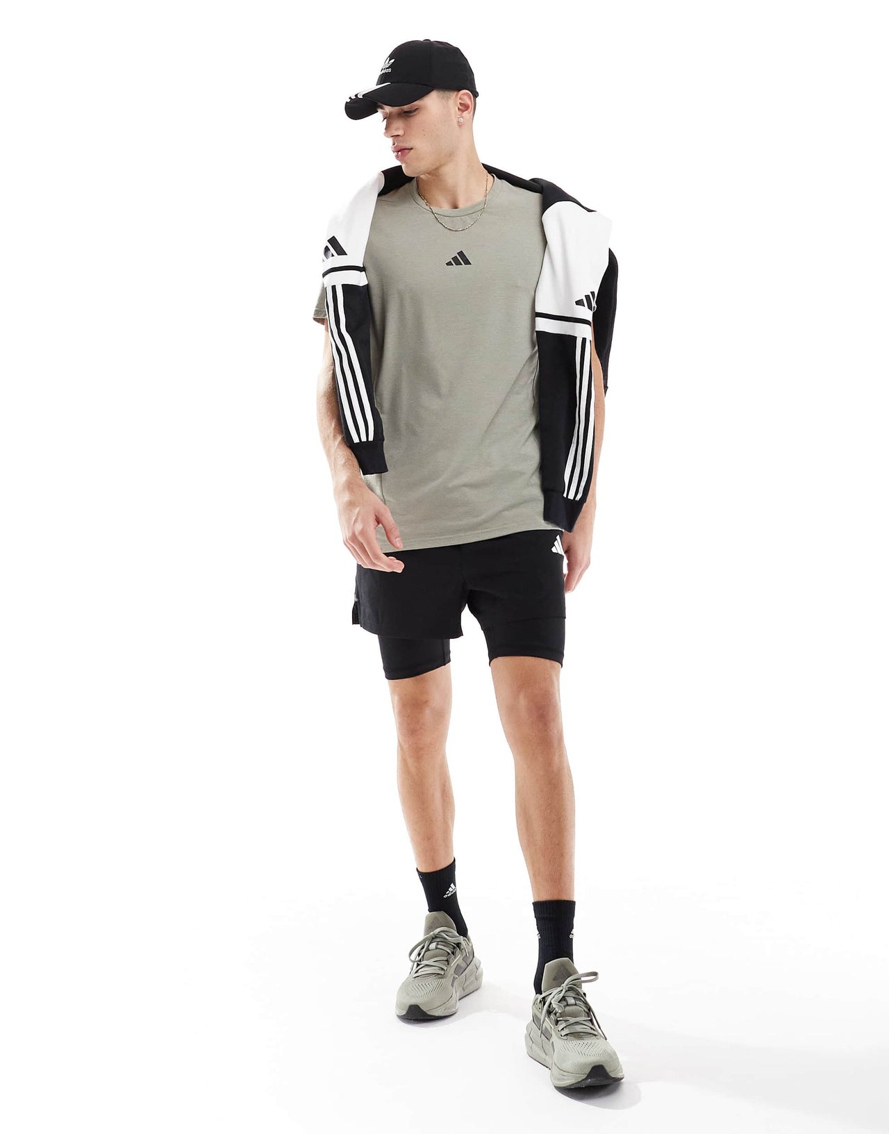adidas Training D4T t-shirt in silver grey