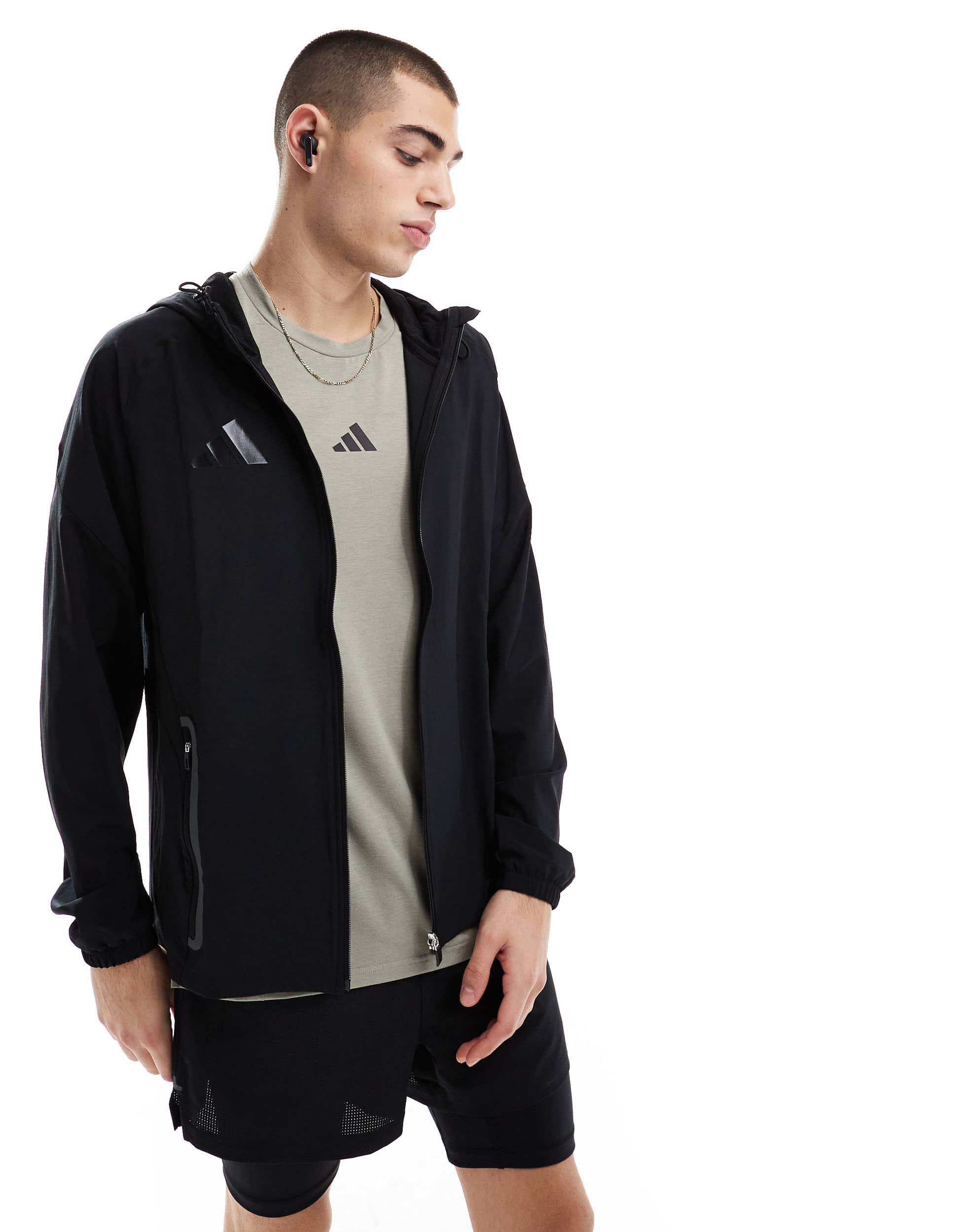 adidas Football Tiro25 jacket in black