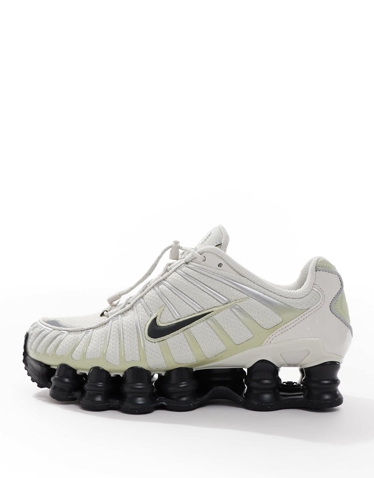 Nike Shox TL trainers in off-white and black