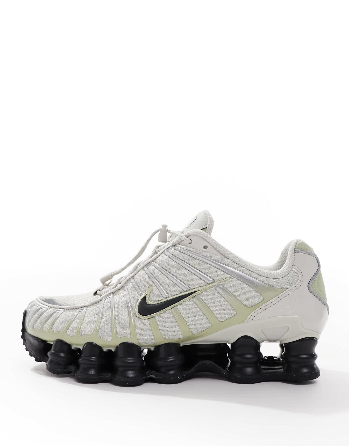 Nike Shox TL trainers in off-white and black