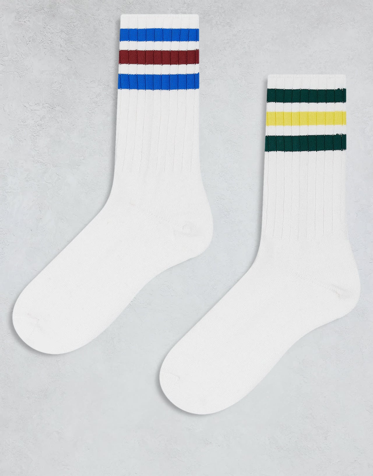 adidas Originals 2 pack ribbed crew socks in multi