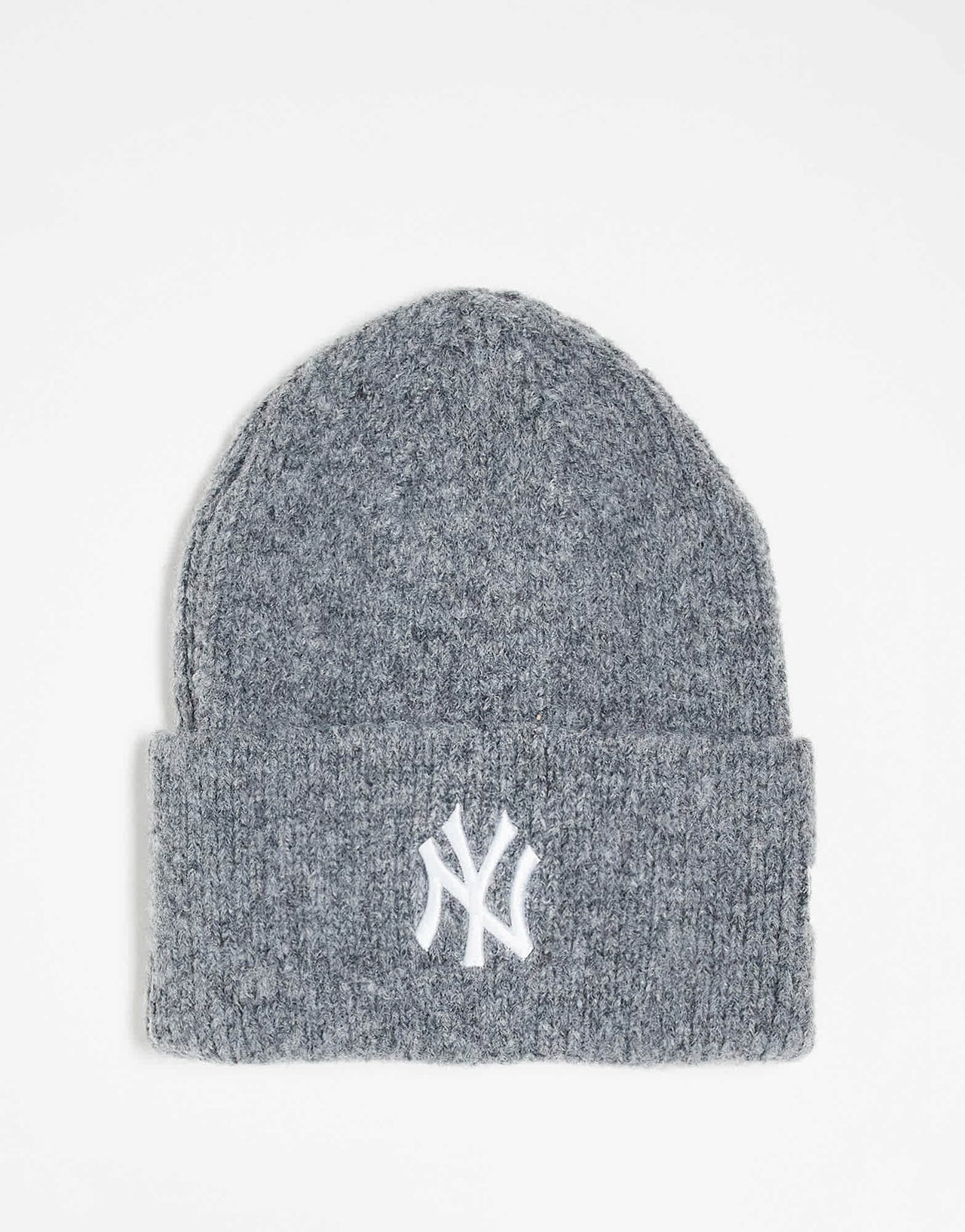 New Era NY Yankees cuff beanie in grey marl