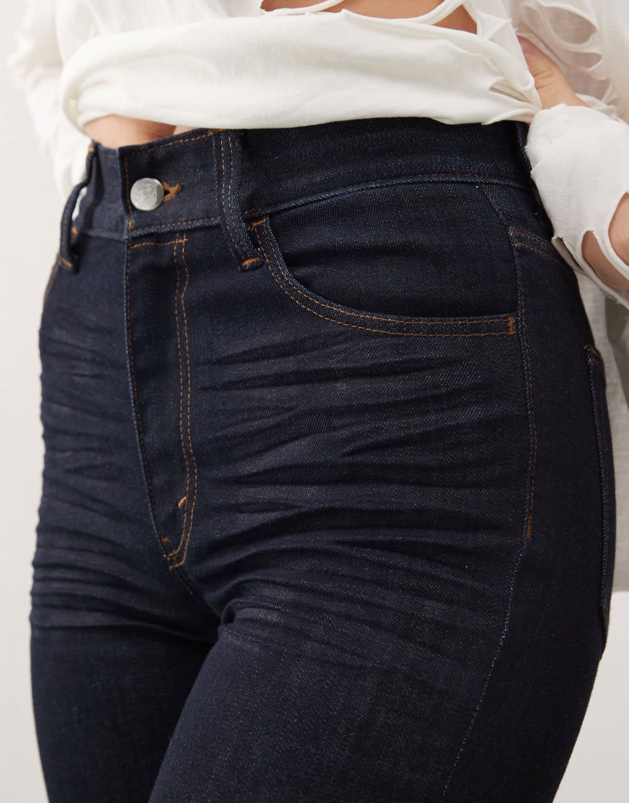 Cheap Monday Sleezie High waist super stretch skinny jeans in indigo rinse wash