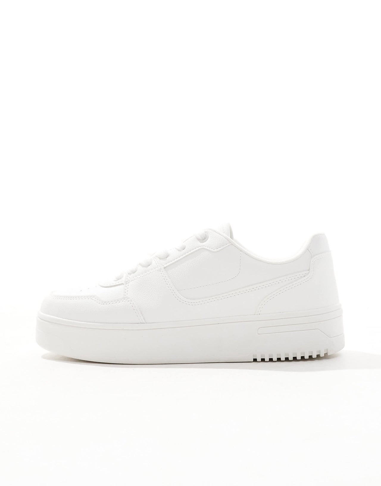 Pull&Bear chunky panel trainer in white
