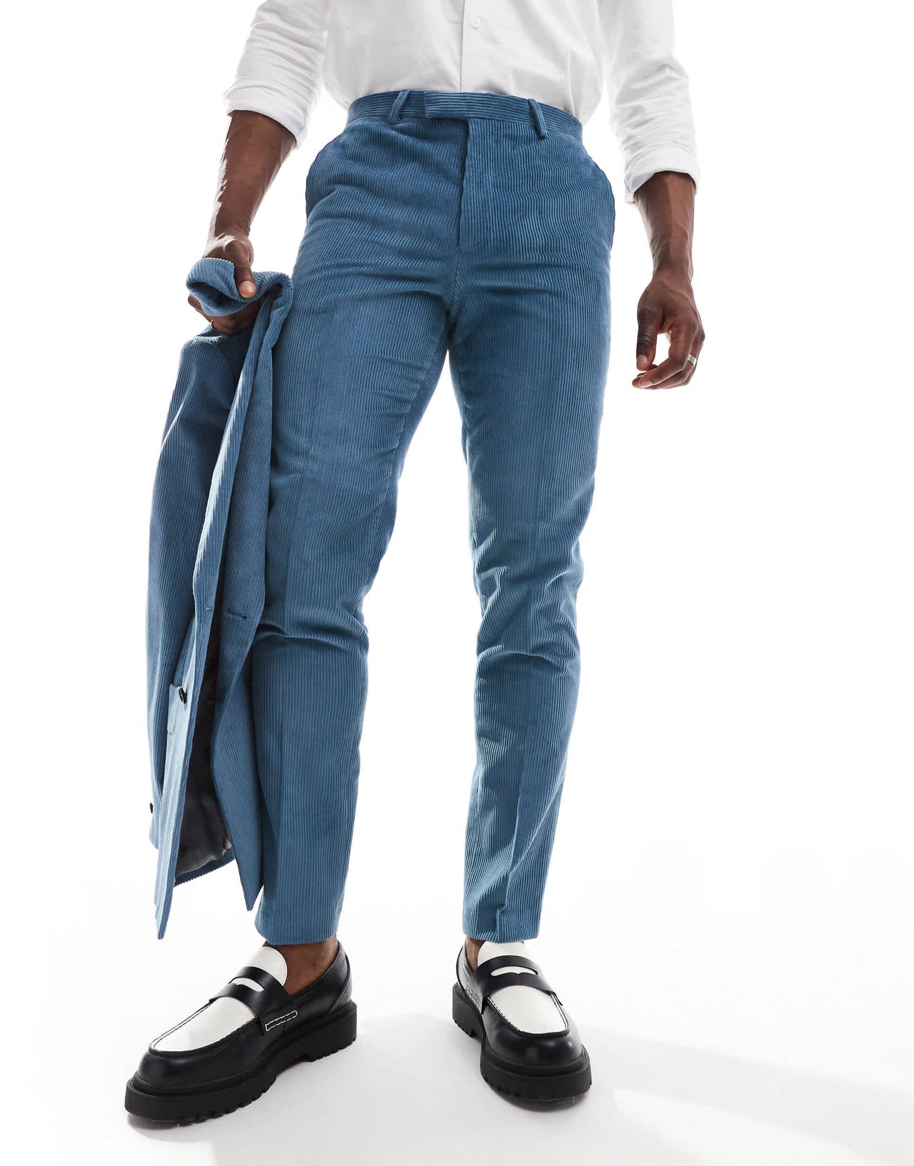 Twisted Tailor Aston suit slim trousers in blue co-ord