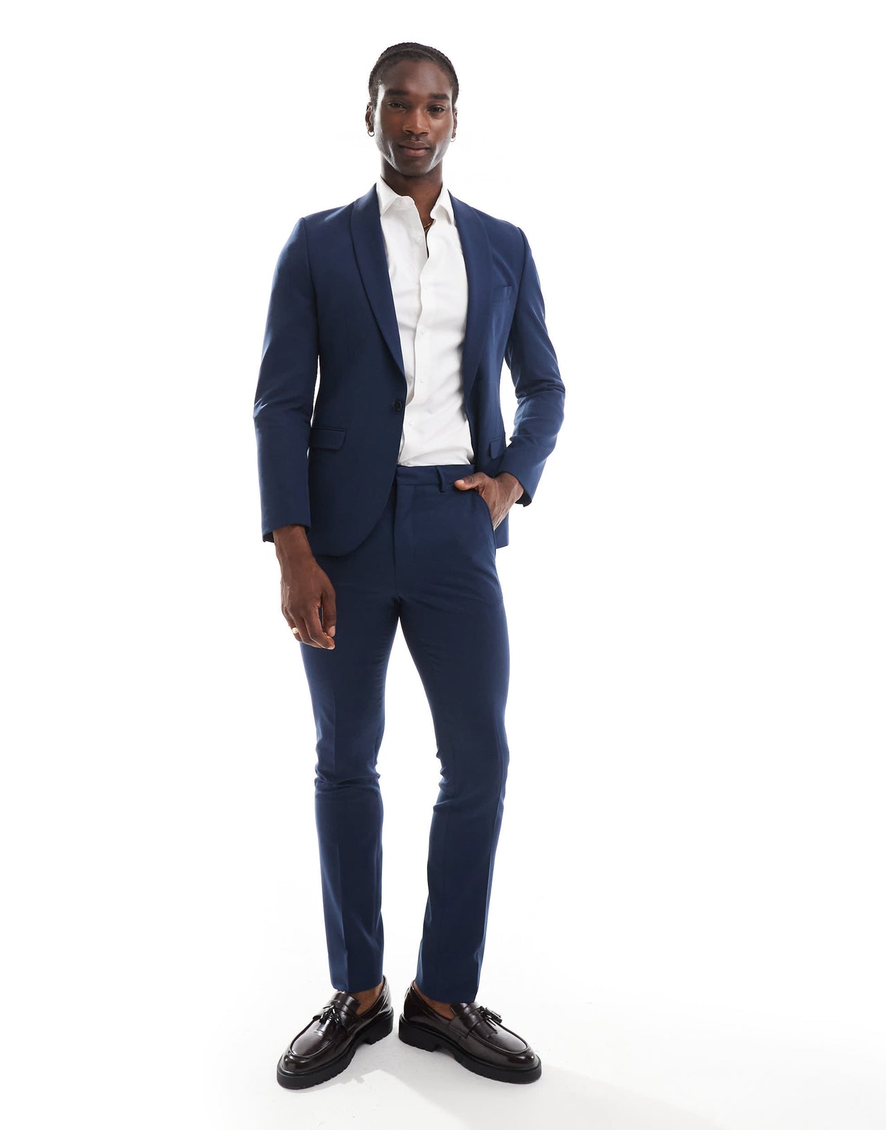 Twisted Tailor Ellroy suit trousers in navy  co-ord