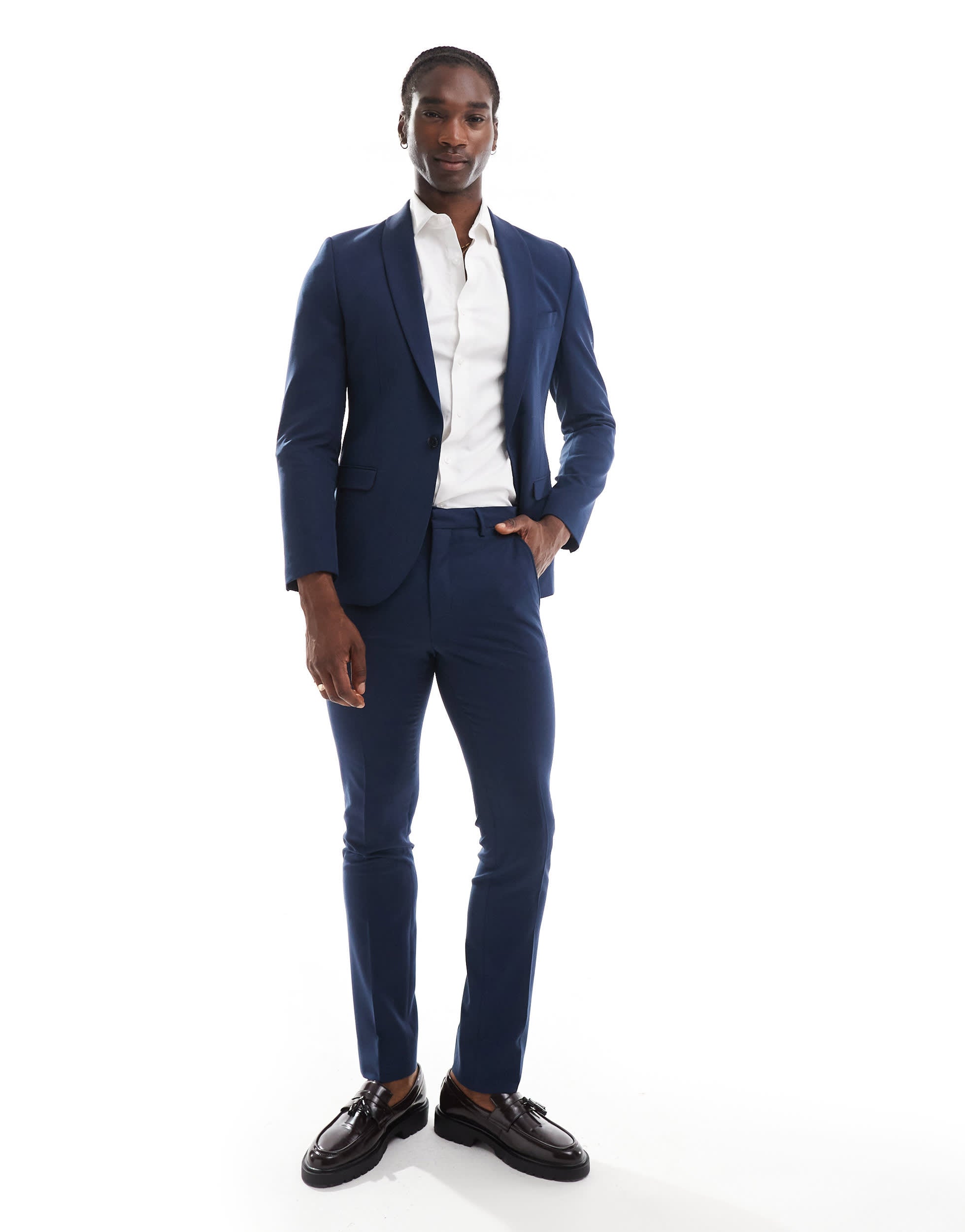 Twisted Tailor Ellroy suit trousers in navy  co-ord