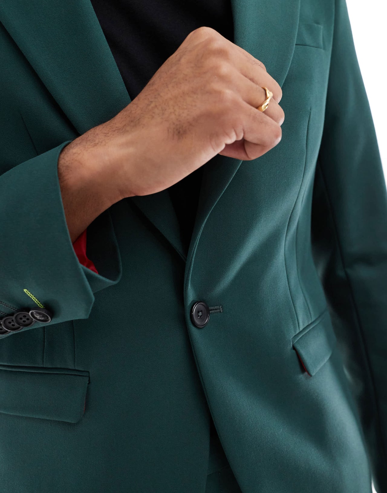 Twisted Tailor Buscot skinny suit jacket in forest green co-ord
