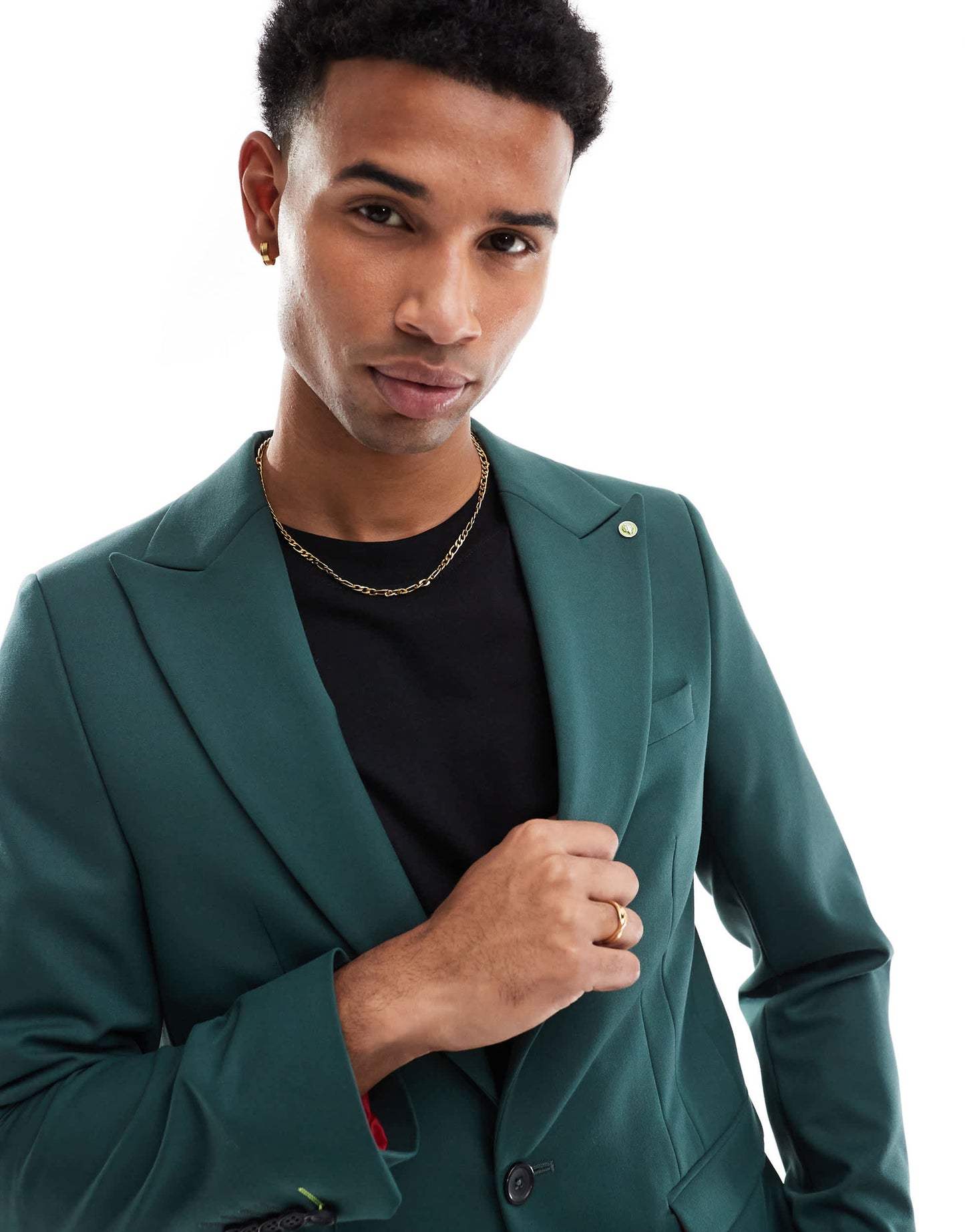 Twisted Tailor Buscot skinny suit jacket in forest green co-ord