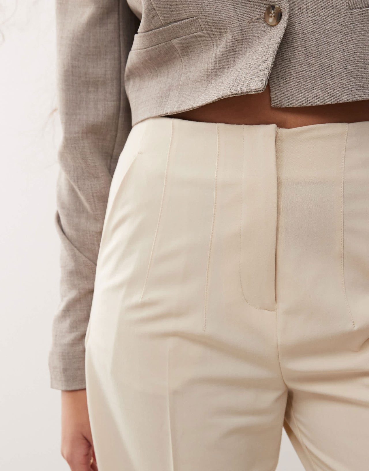 Miss Selfridge essentials cigarette trouser in beige