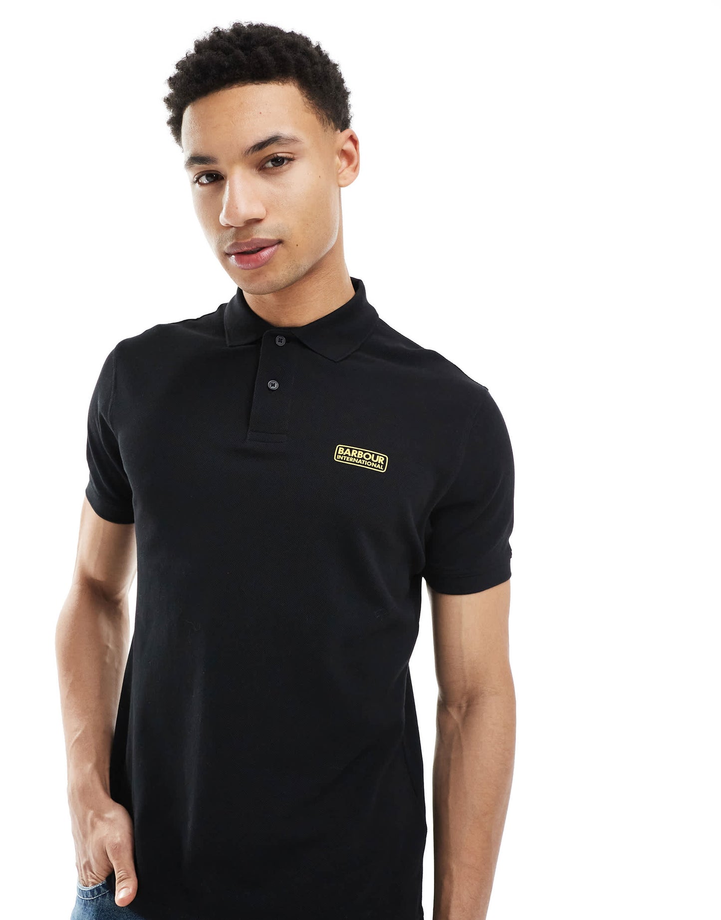 Barbour International essential polo shirt in black