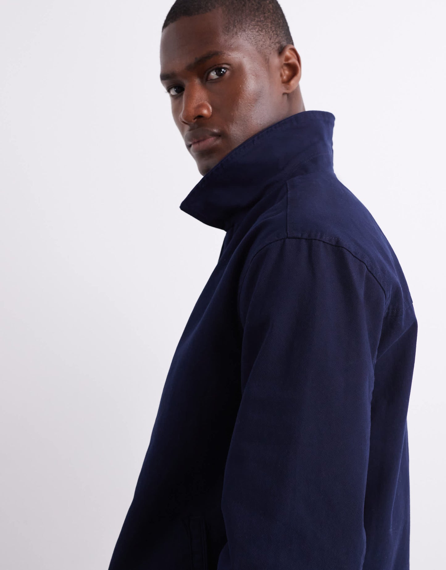ASOS DESIGN harrington jacket in navy