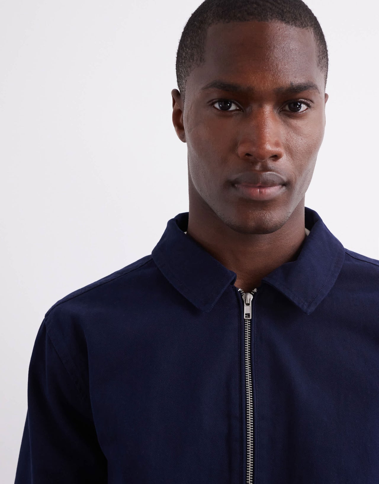 ASOS DESIGN harrington jacket in navy