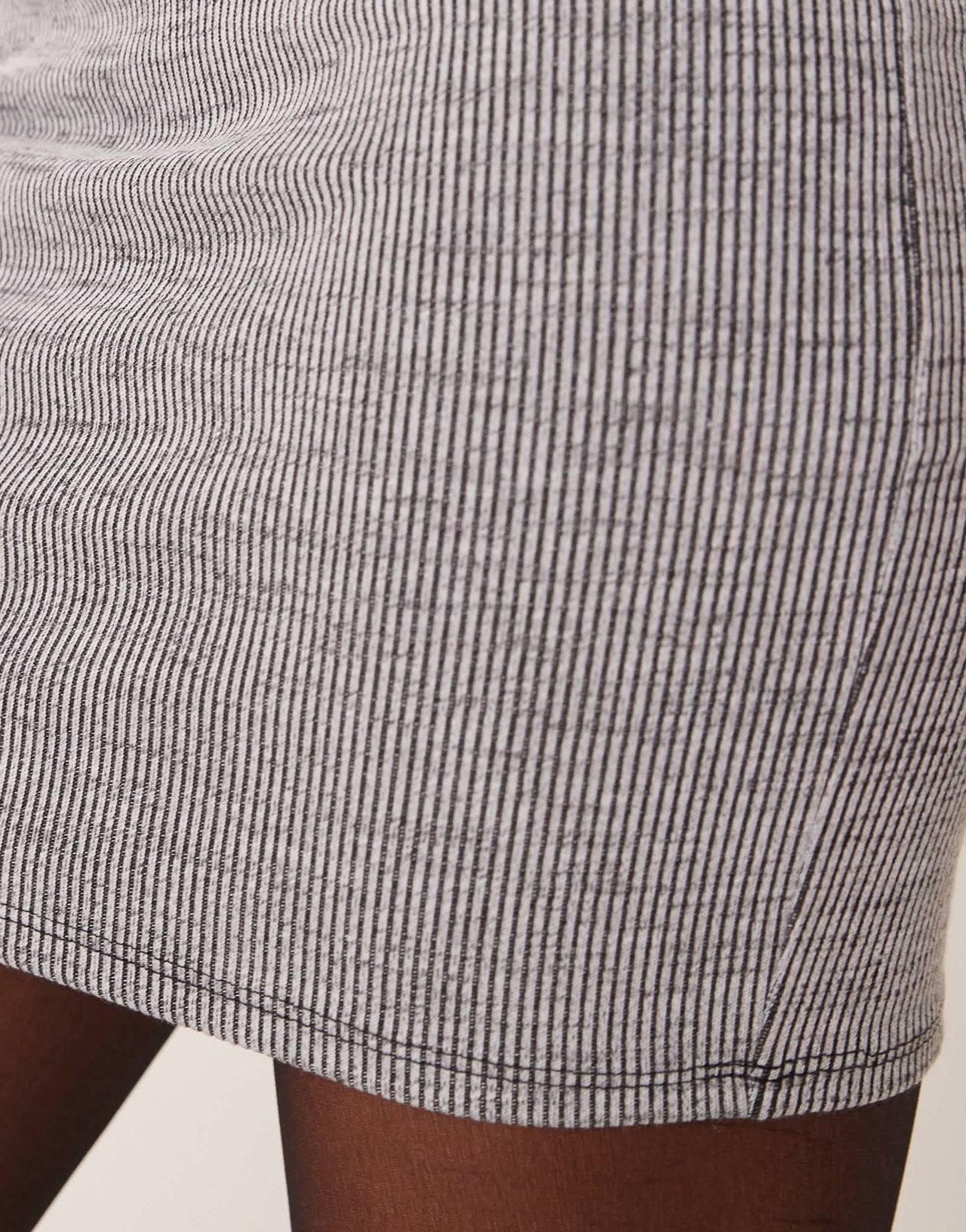 New Look acid wash ribbed mini tube skirt in grey