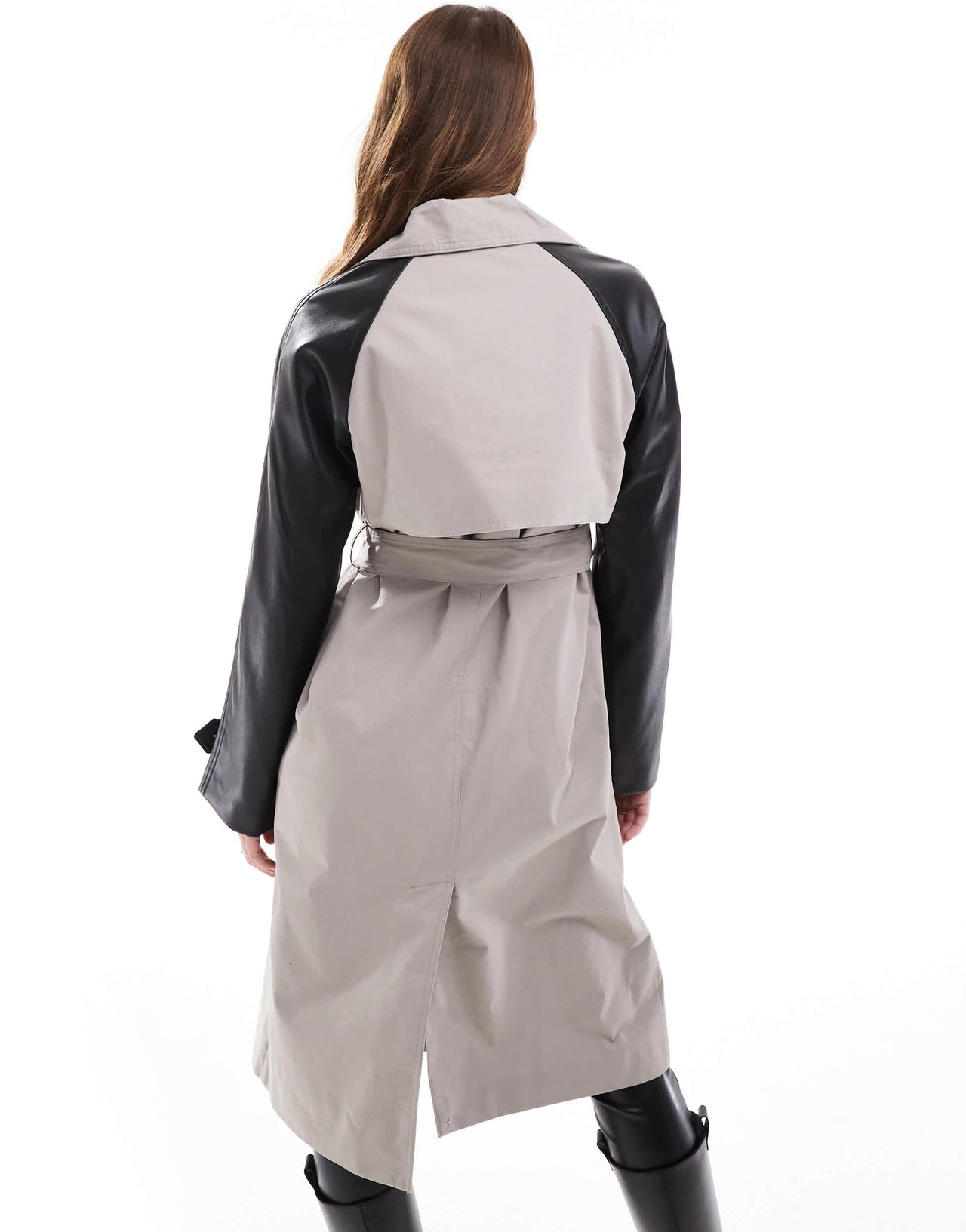 New Look PU sleeve mac in stone