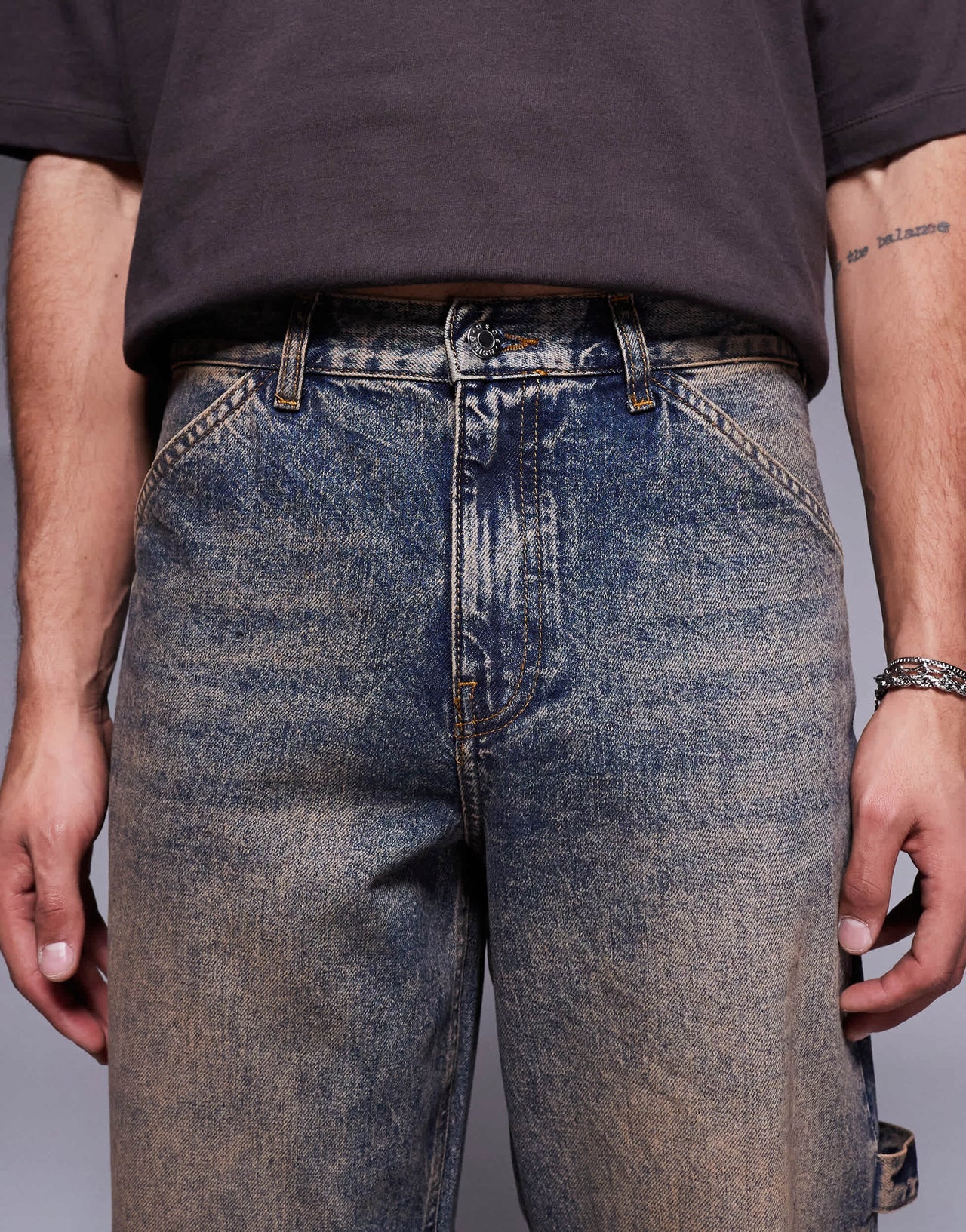ASOS DESIGN tinted baggy jean in indigo
