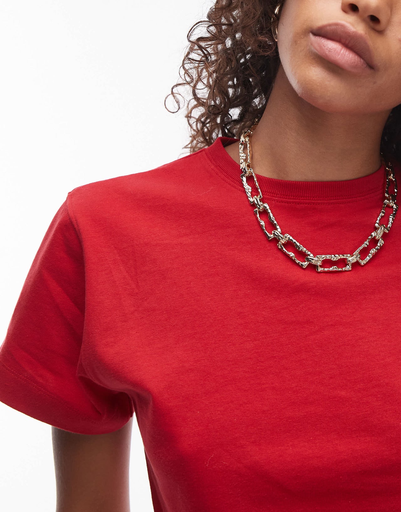 Topshop boxy tee in bright red