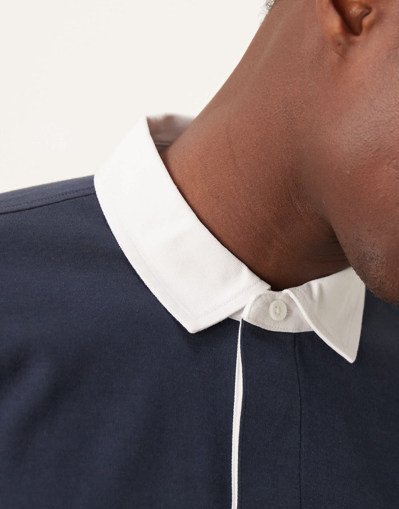 New Look long sleeve rugby polo shirt co-ord in navy