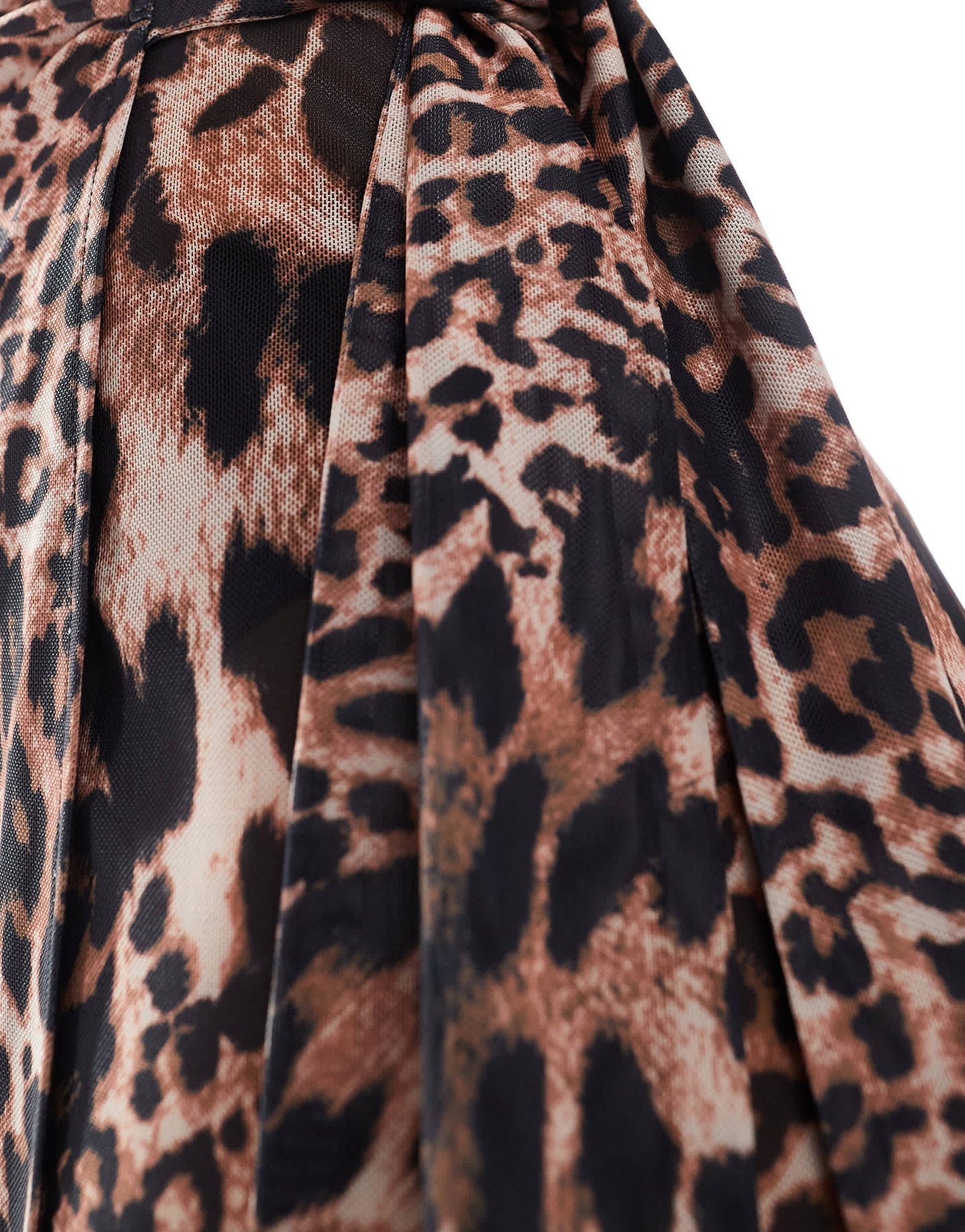 The Frolic exclusive mesh wrap detail maxi beach dress in leopard print