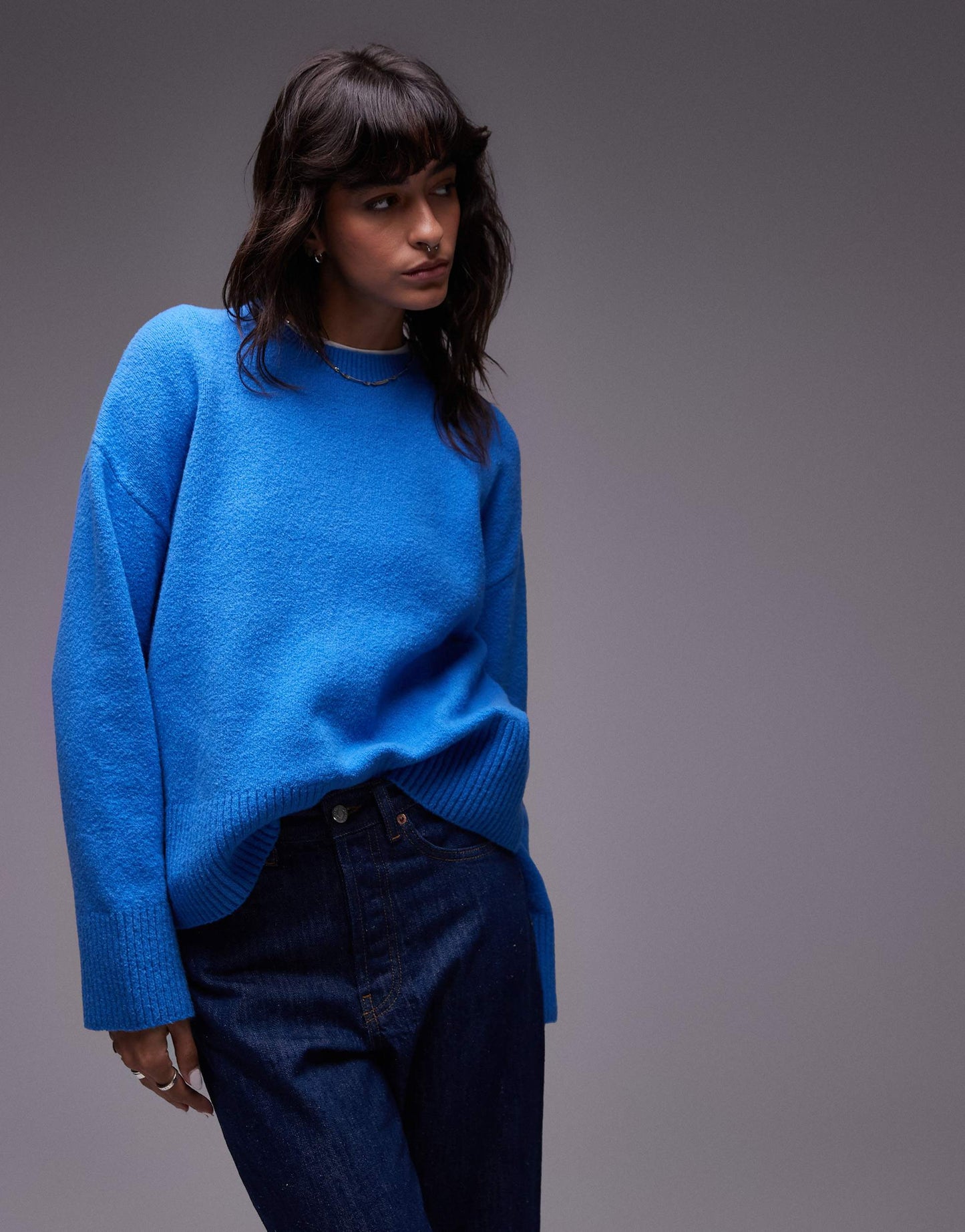 & Other Stories crew neck jumper in blue