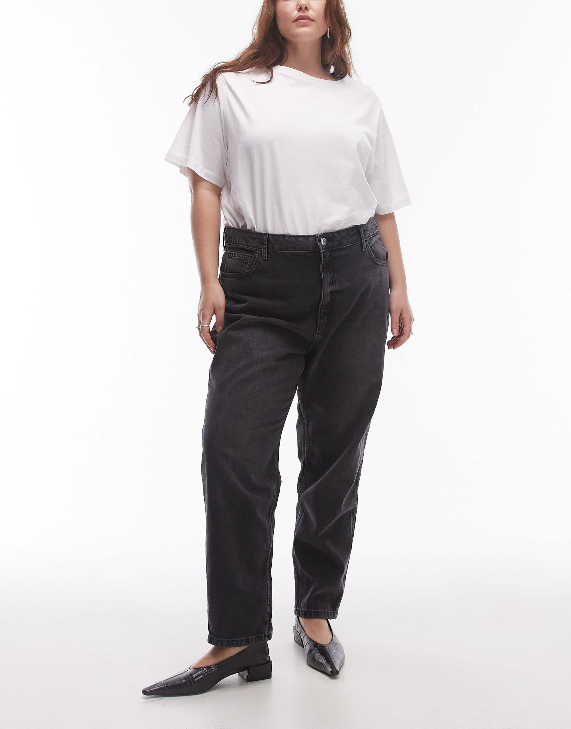 Mango Mom2000 curve jeans in black