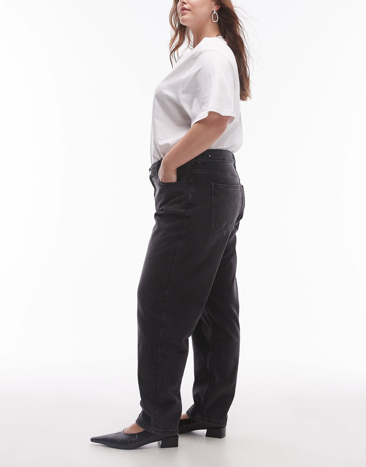 Mango Mom2000 curve jeans in black