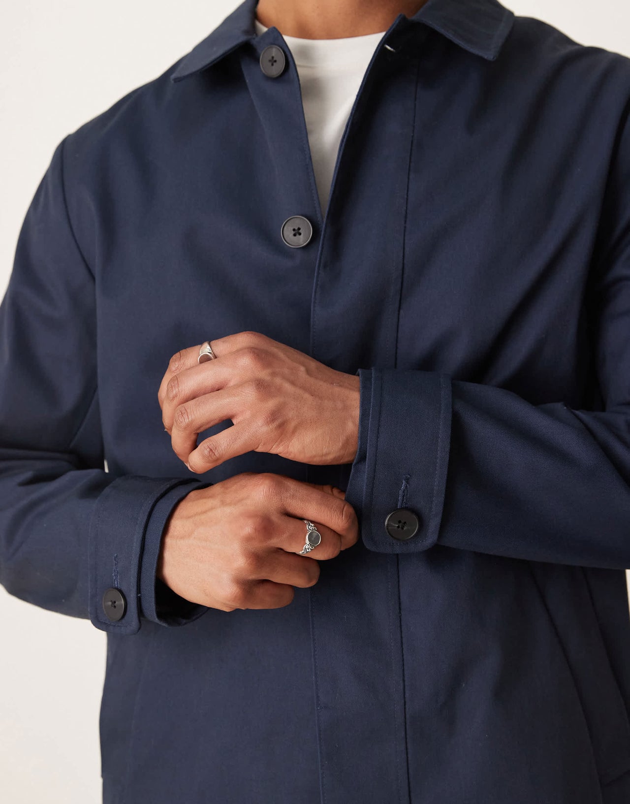 ASOS DESIGN trench coat in navy