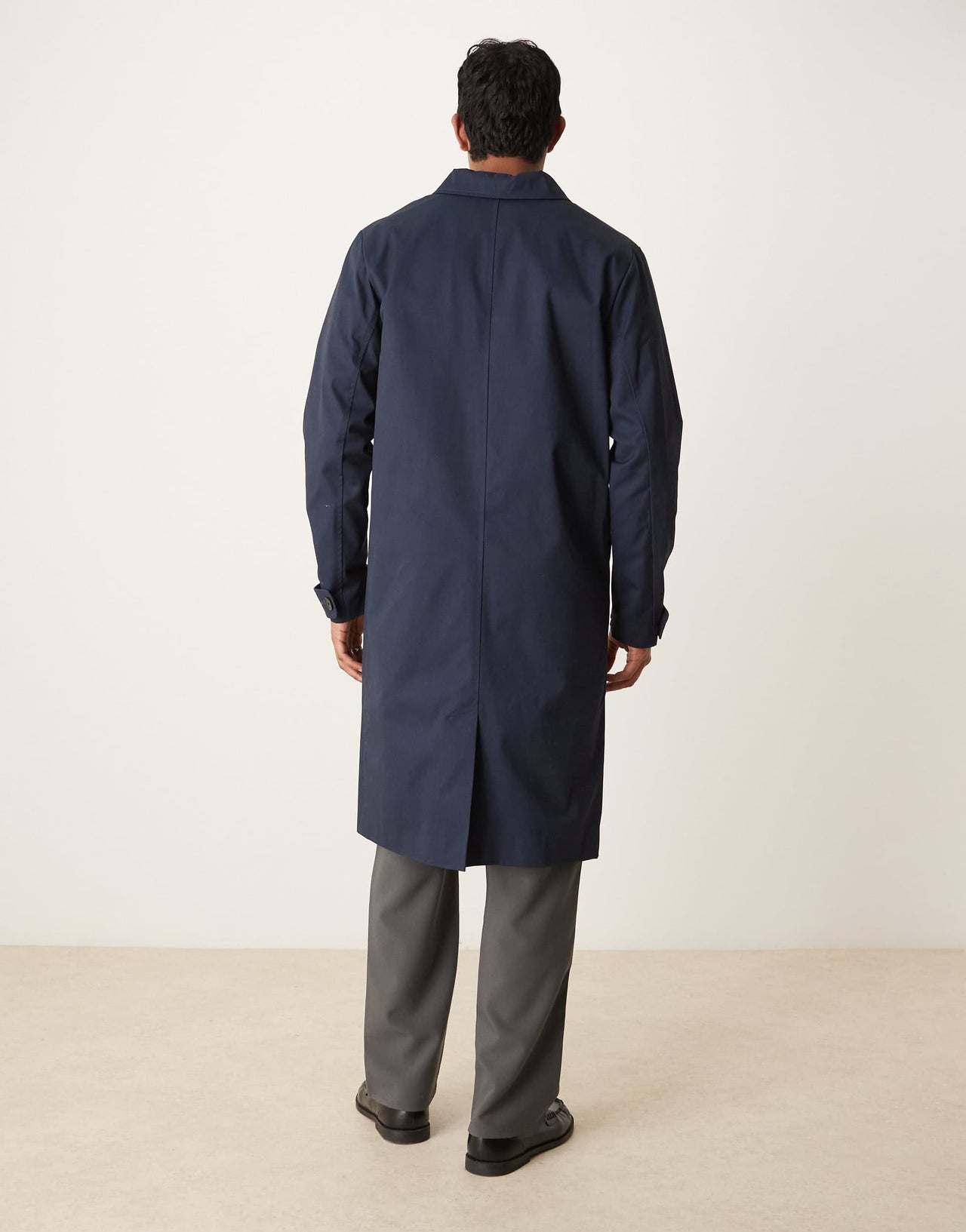 ASOS DESIGN trench coat in navy