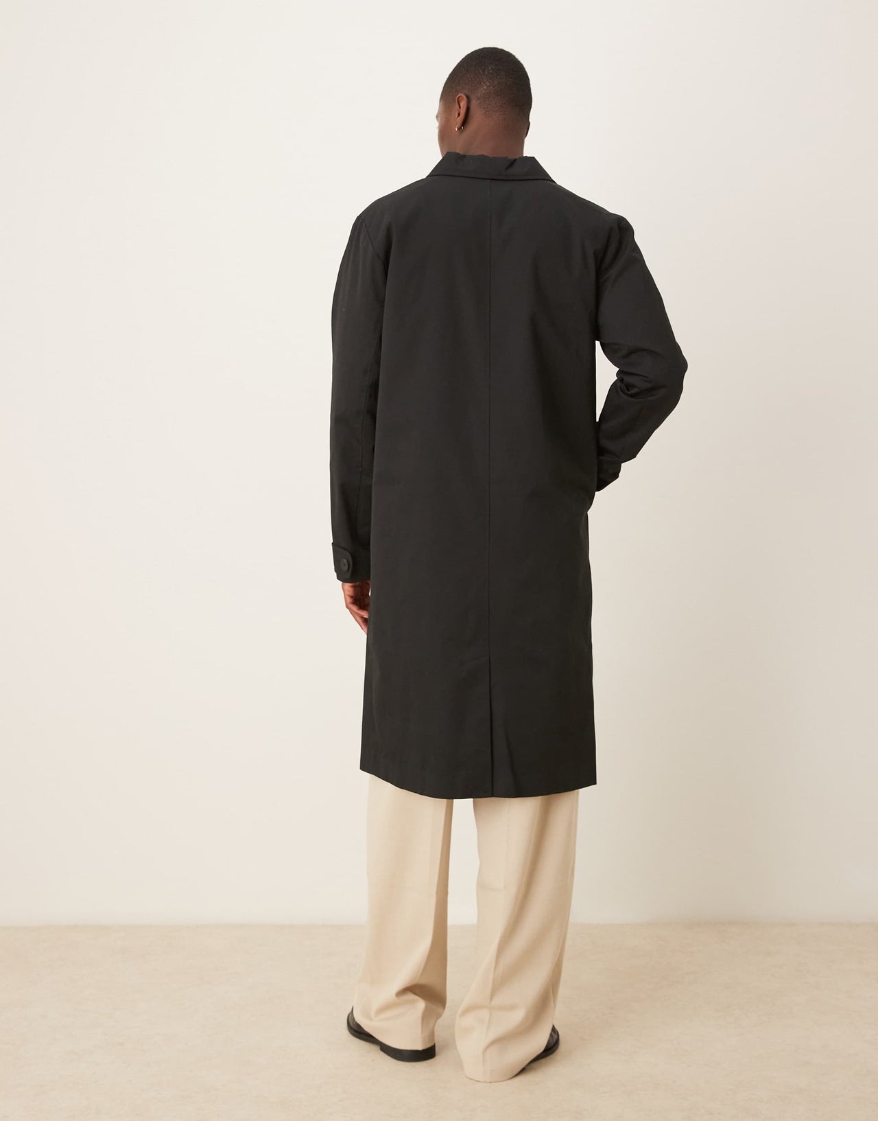 ASOS DESIGN trench coat in black