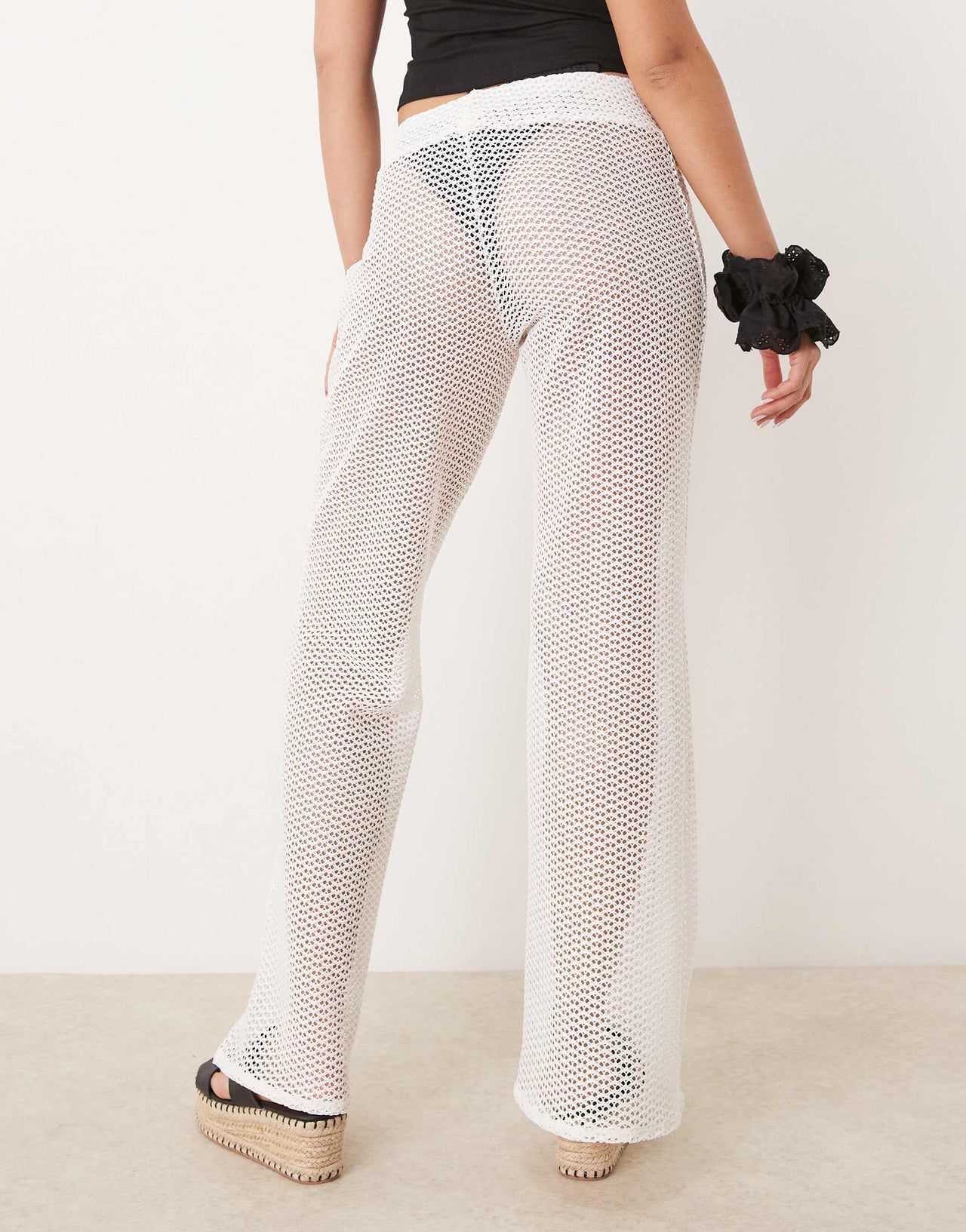 Free Society knit beach trouser in white