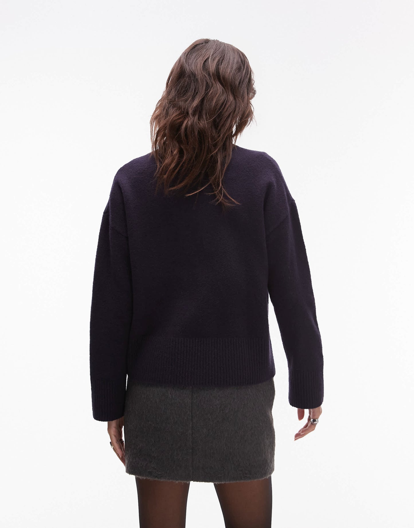 & Other Stories crew neck jumper in navy blue