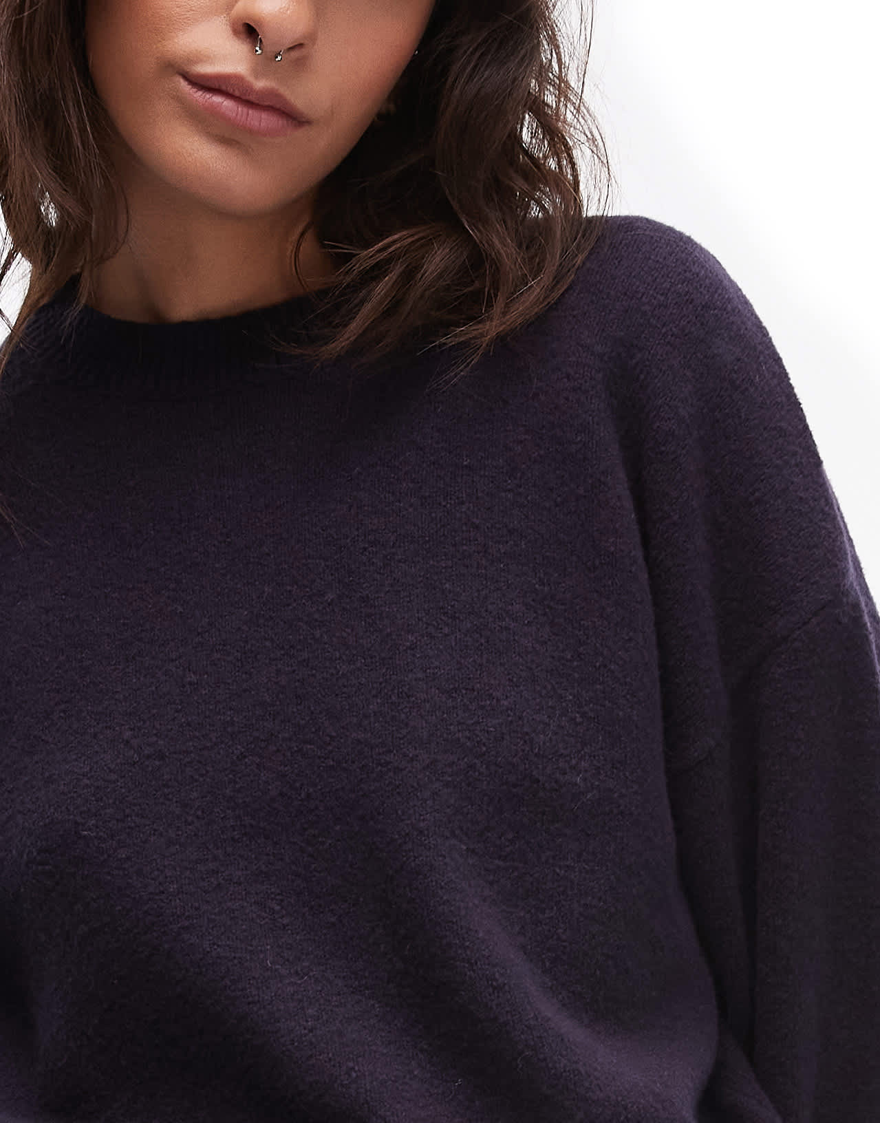 & Other Stories crew neck jumper in navy blue