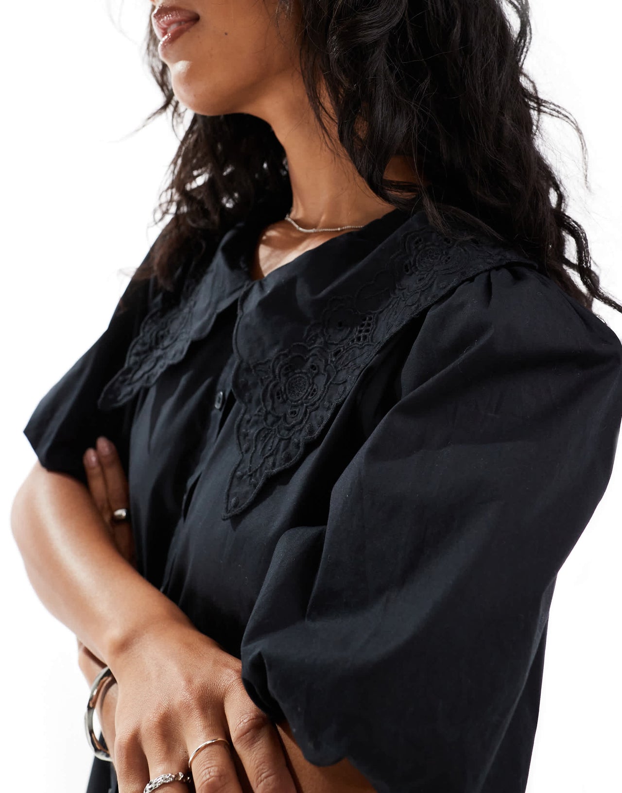 Nobody's Child Bridget mini shirt dress in black