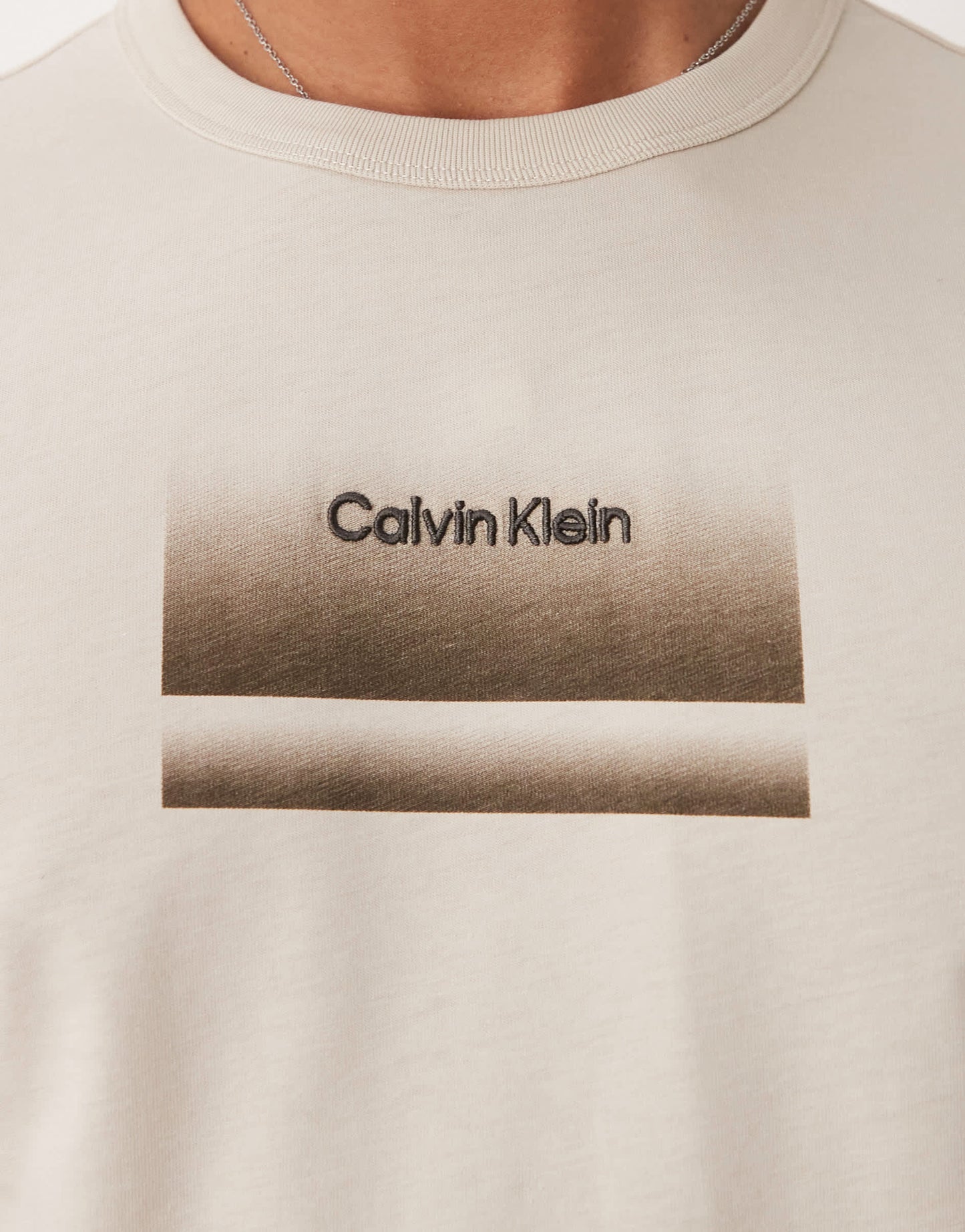 Calvin Klein gradient chest logo in beige