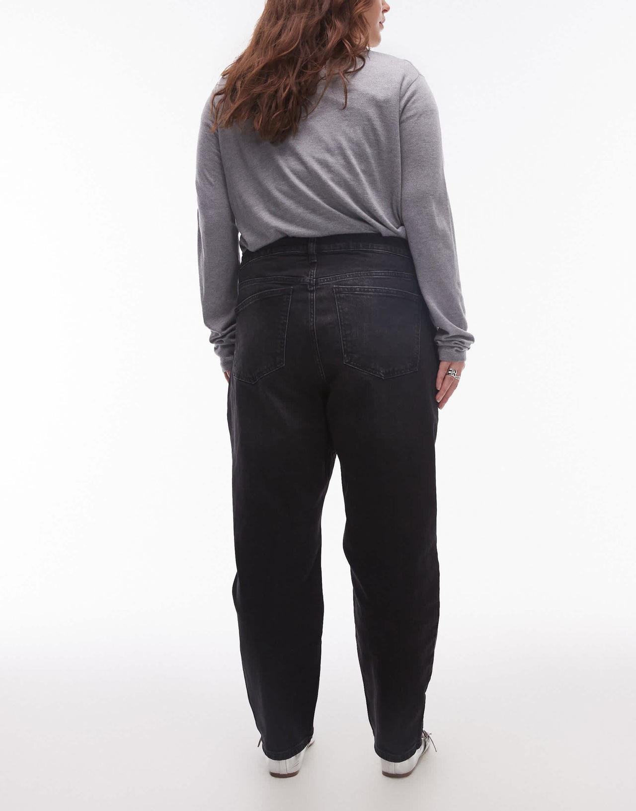 Mango curve relaxed mom jeans in black