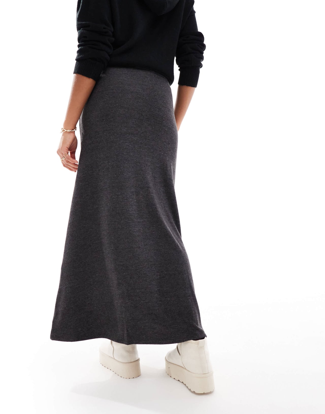 Vero Moda mix and match supersoft maxi skirt in black