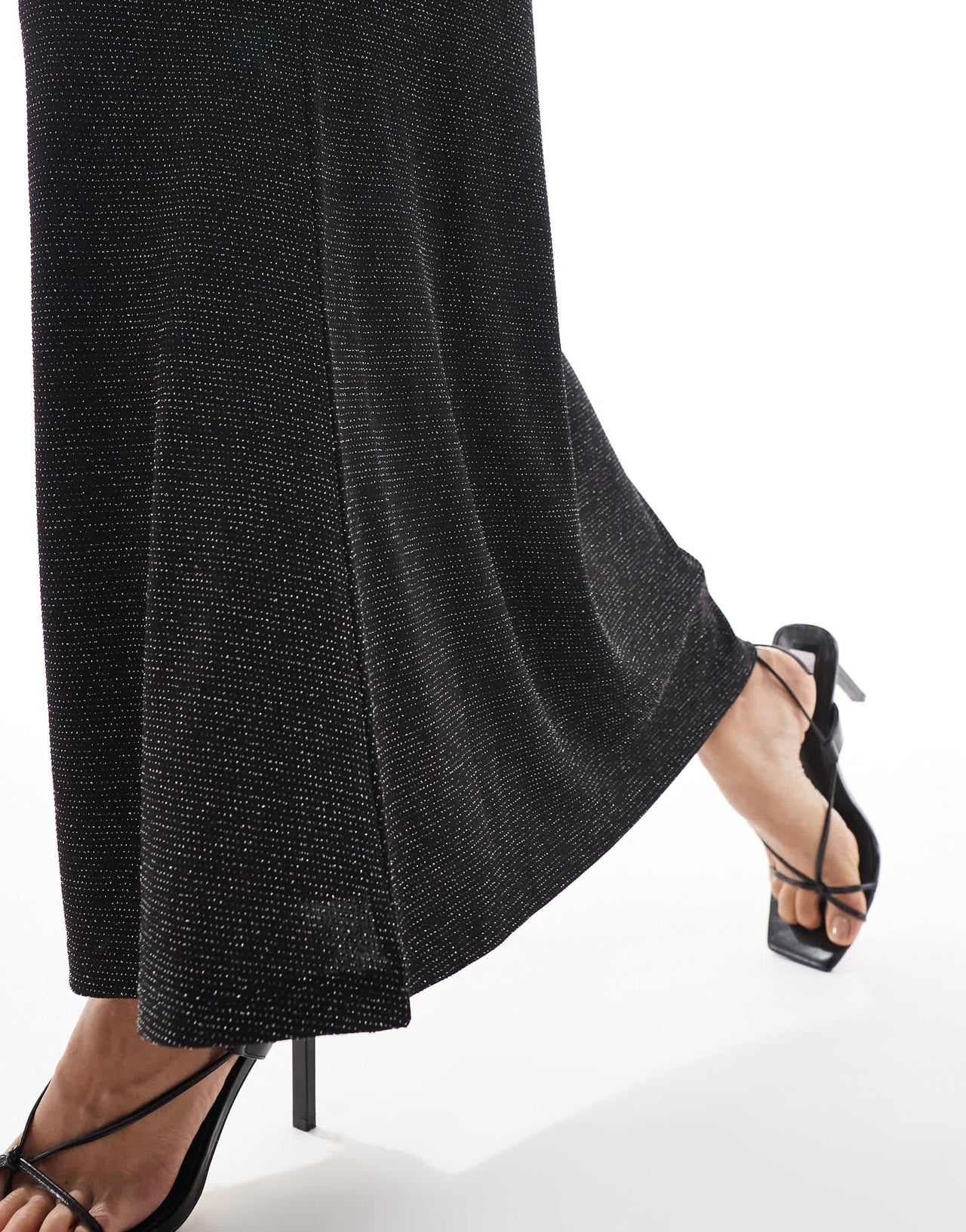 Vero Moda mix & match maxi skirt co-ord in black glitter
