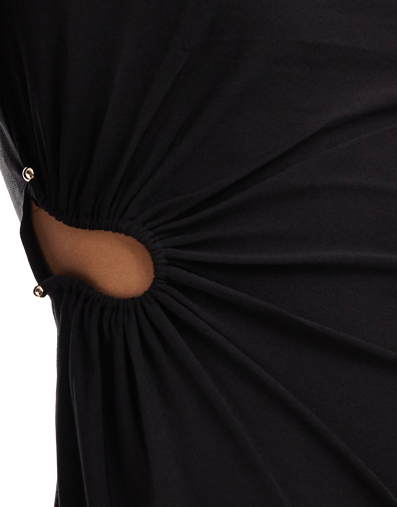 Vero Moda cut out draped mini dress in black