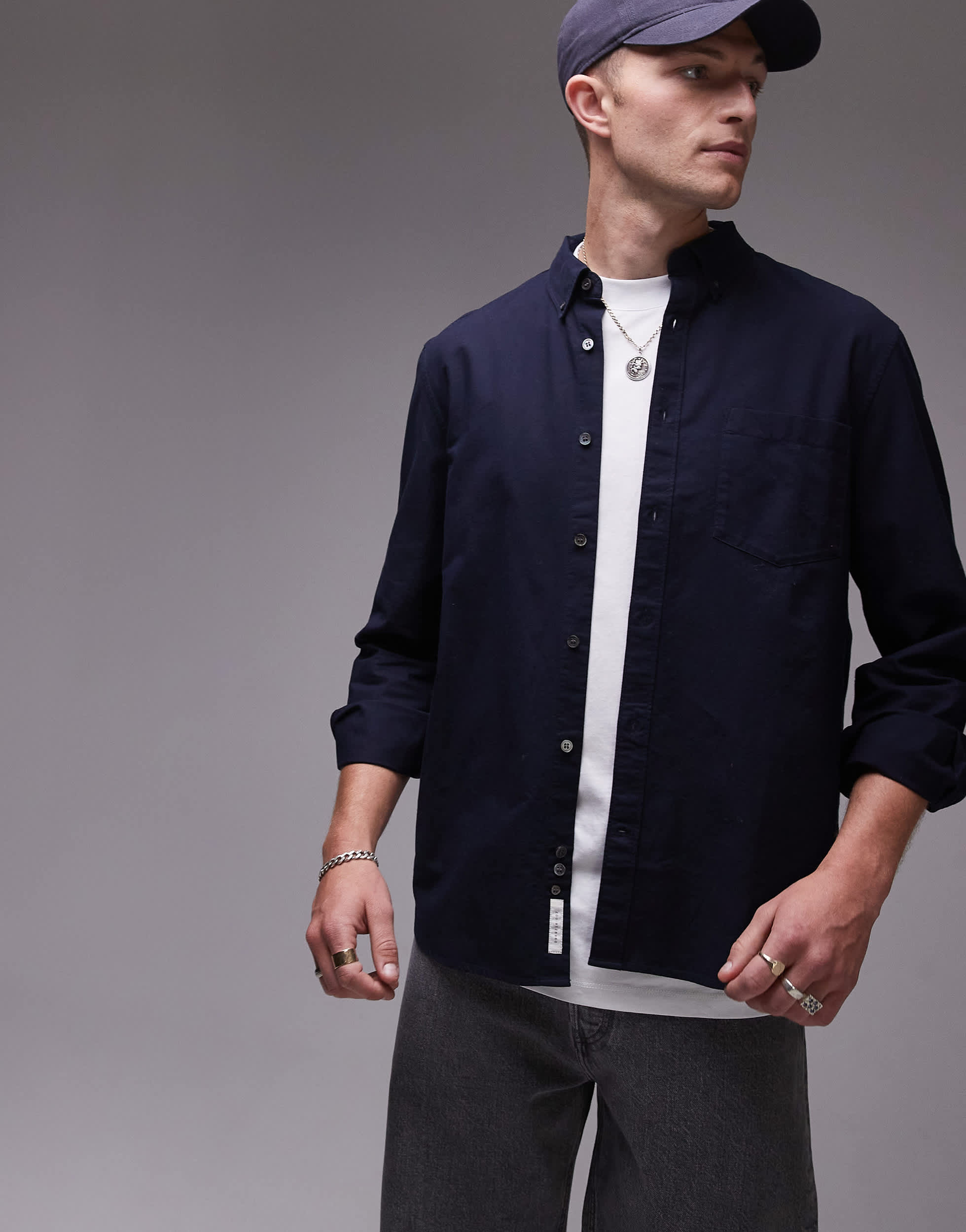 ARKET oxford shirt in dark blue
