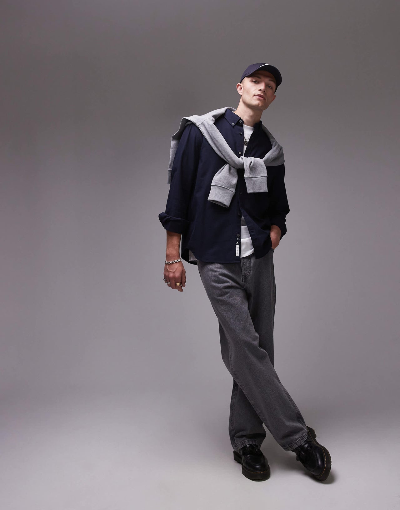 ARKET oxford shirt in dark blue