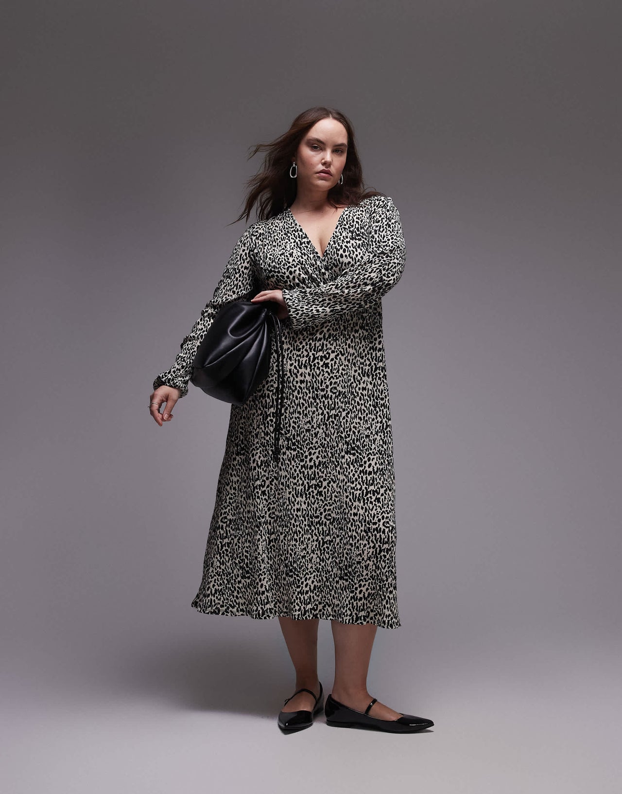 Mango curve leopard print midi dress in white