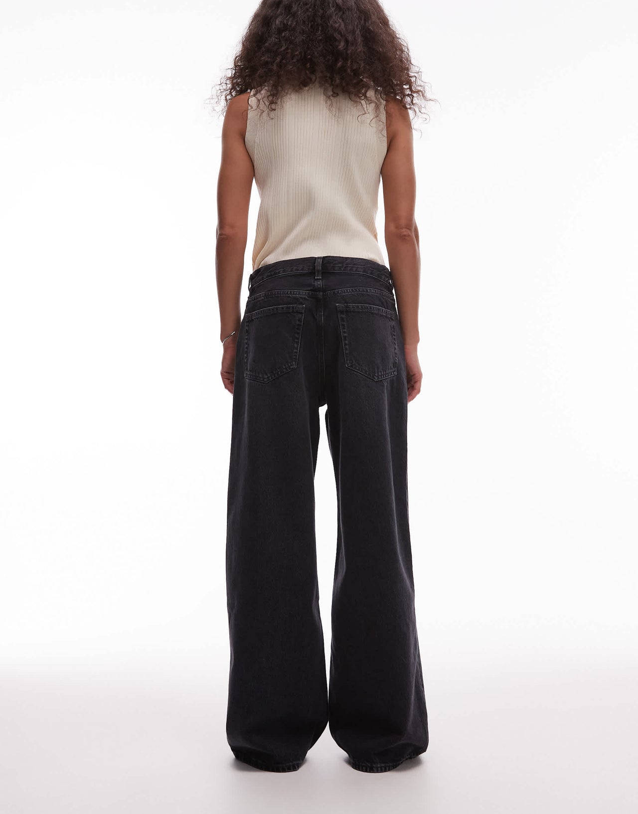 ARKET Cloud low rise baggy wide leg jeans in dark washed grey