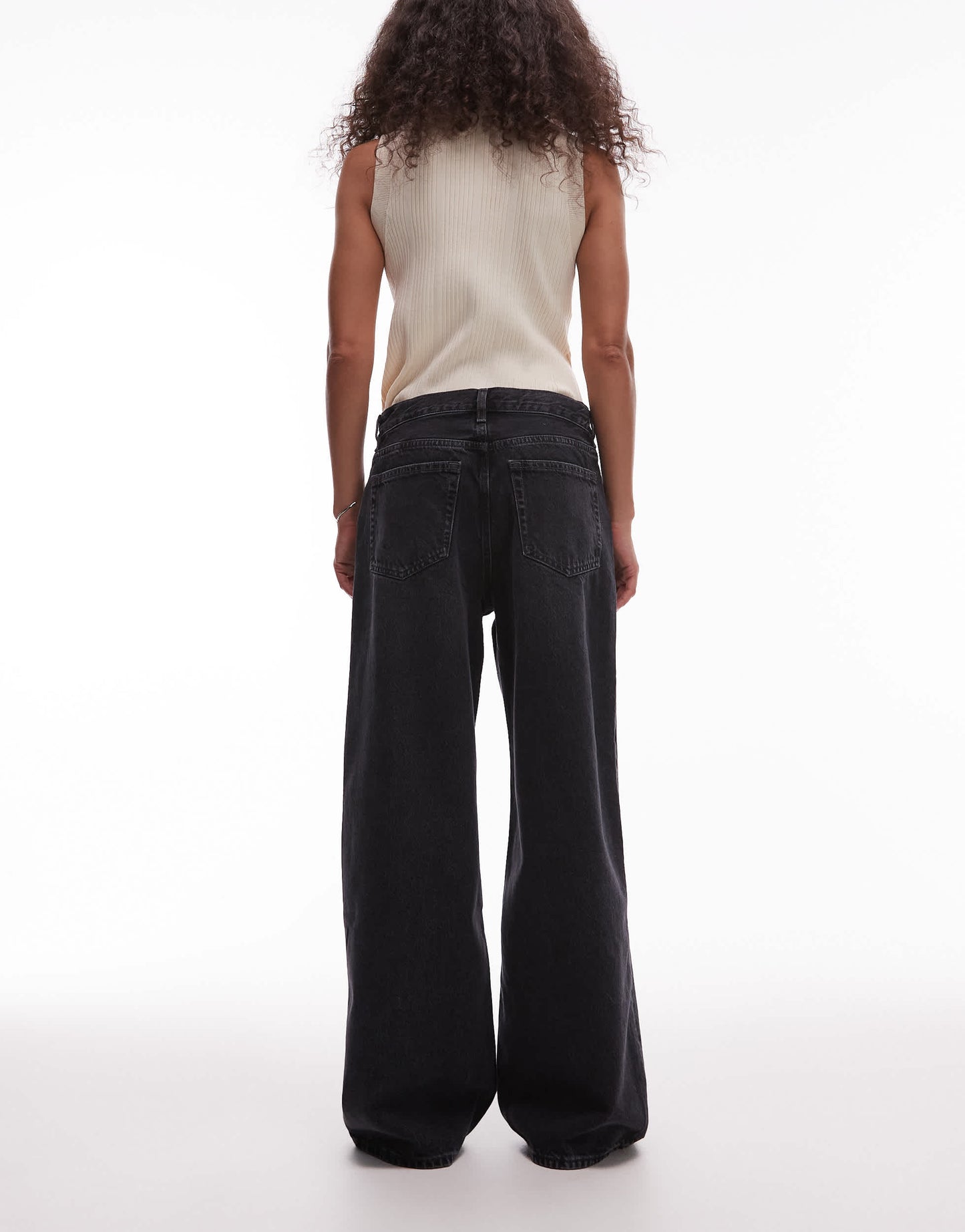 ARKET Cloud low rise baggy wide leg jeans in dark washed grey