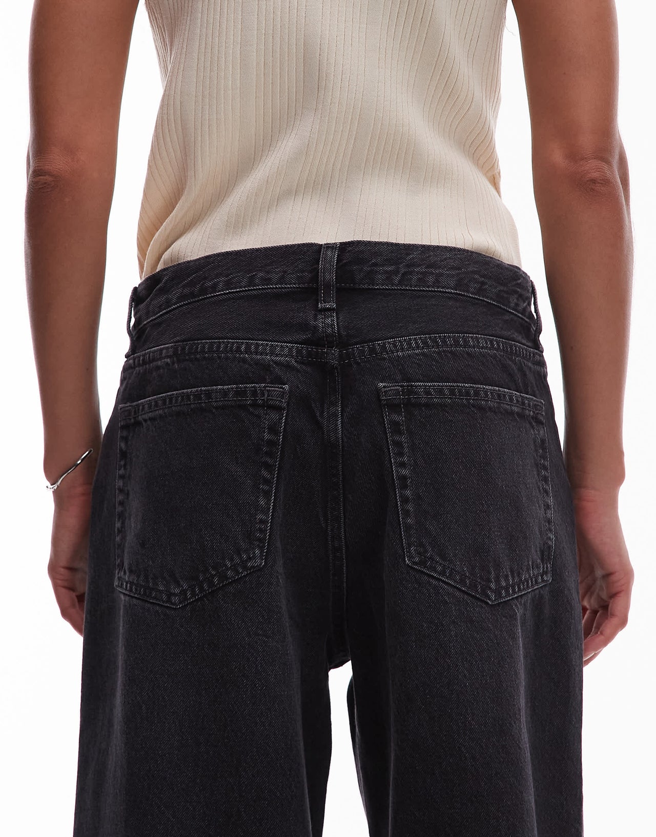 ARKET Cloud low rise baggy wide leg jeans in dark washed grey