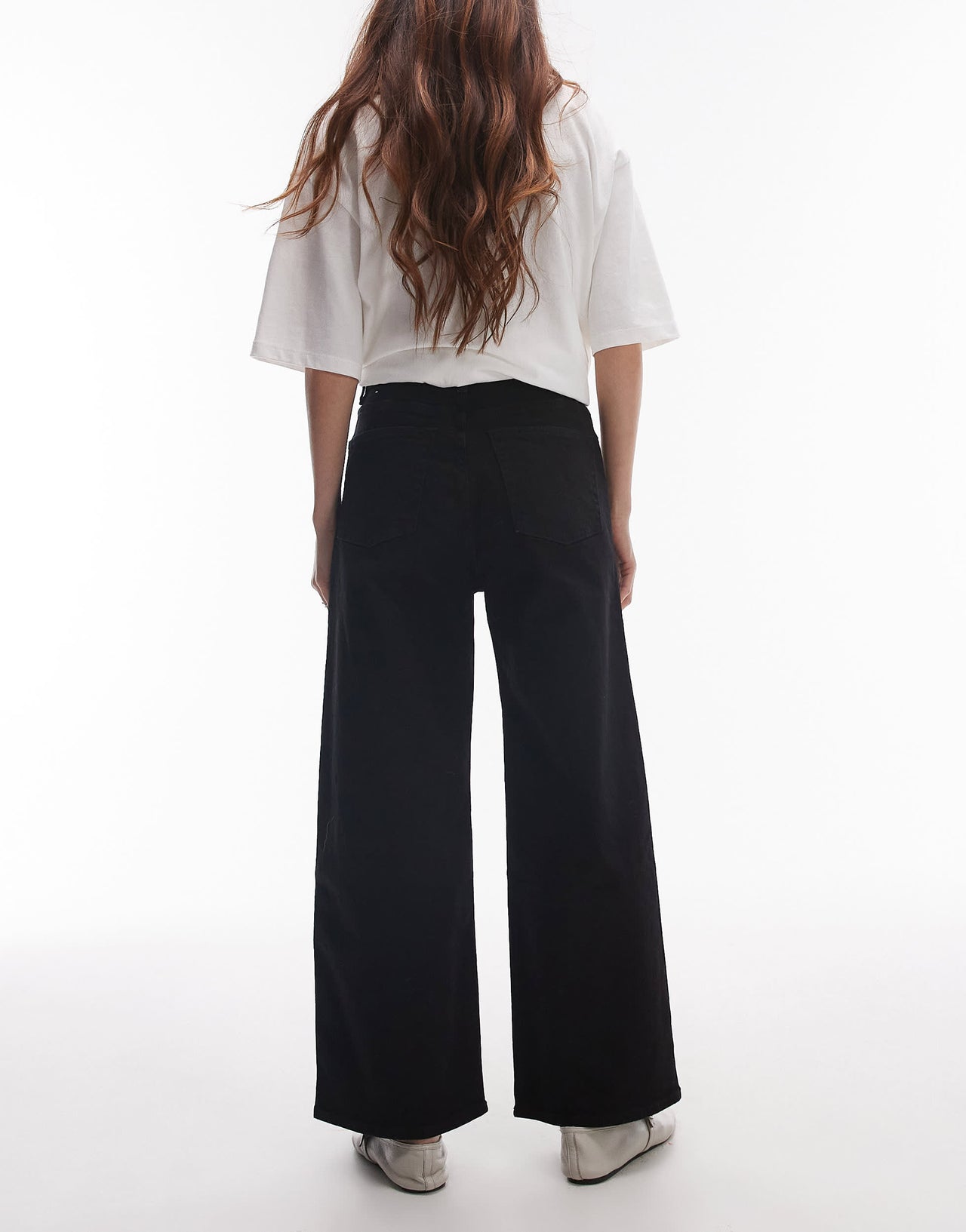 & Other Stories high waist wide leg jeans in washed black