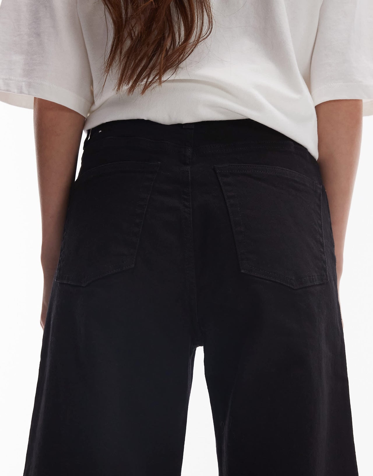 & Other Stories high waist wide leg jeans in washed black