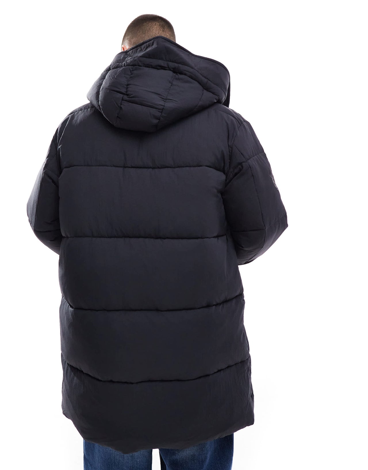 Pretty Green mountfield quilted parka jacket in black