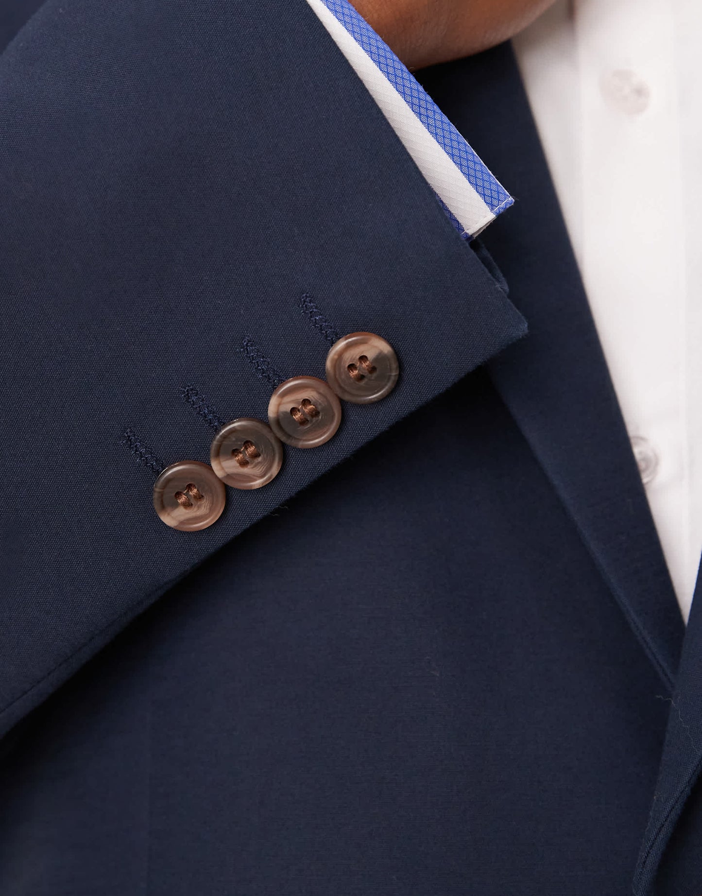 ASOS DESIGN slim suit jacket in navy soft cotton